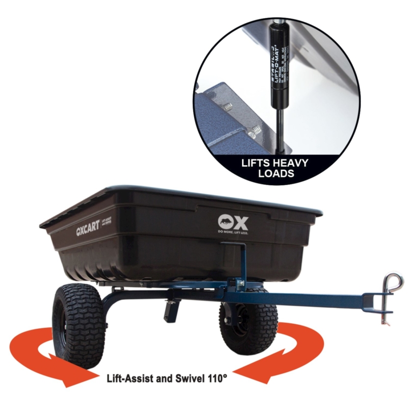 OxCart lift-assist and swivel