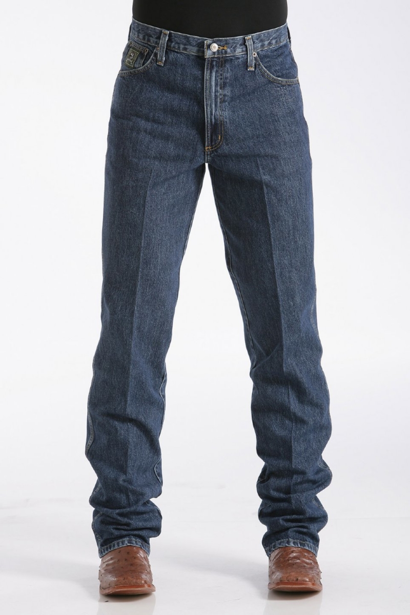 MENS Cinch RELAXED FIT GREEN LABEL - DARK STONEWASH Front view