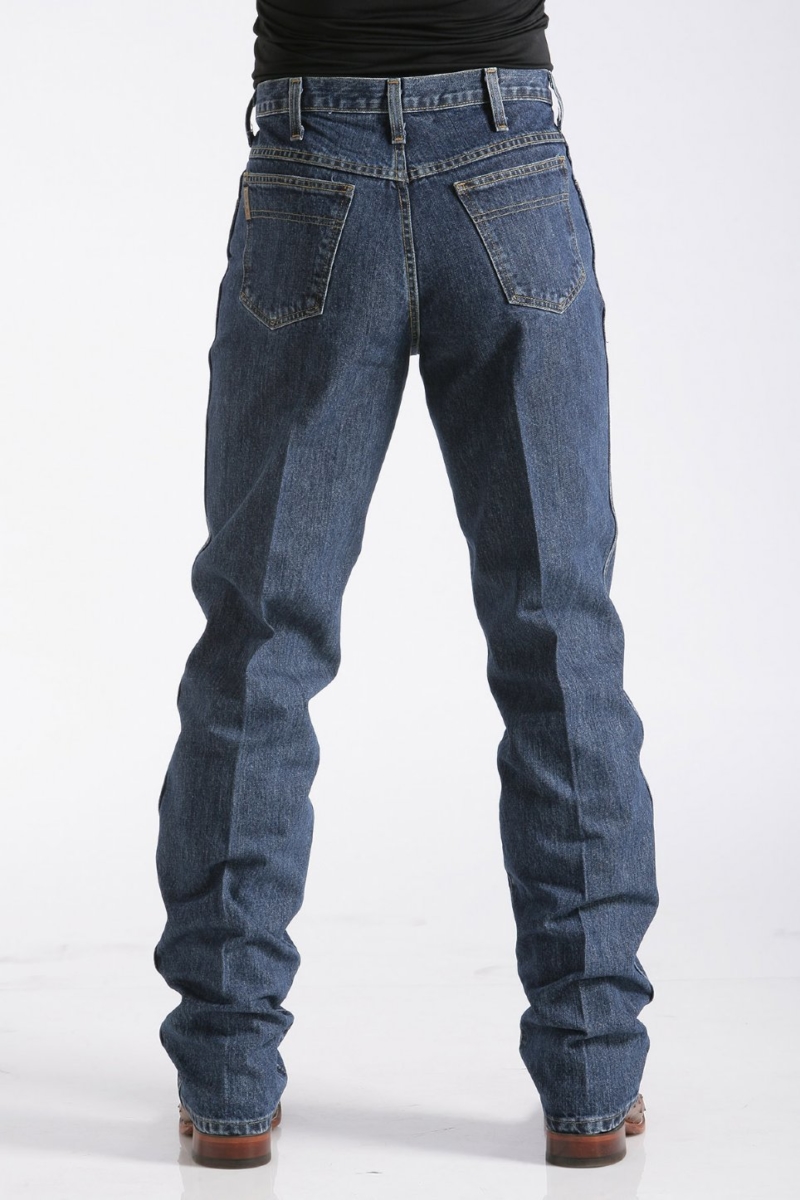 MENS Cinch RELAXED FIT GREEN LABEL - DARK STONEWASH Back view