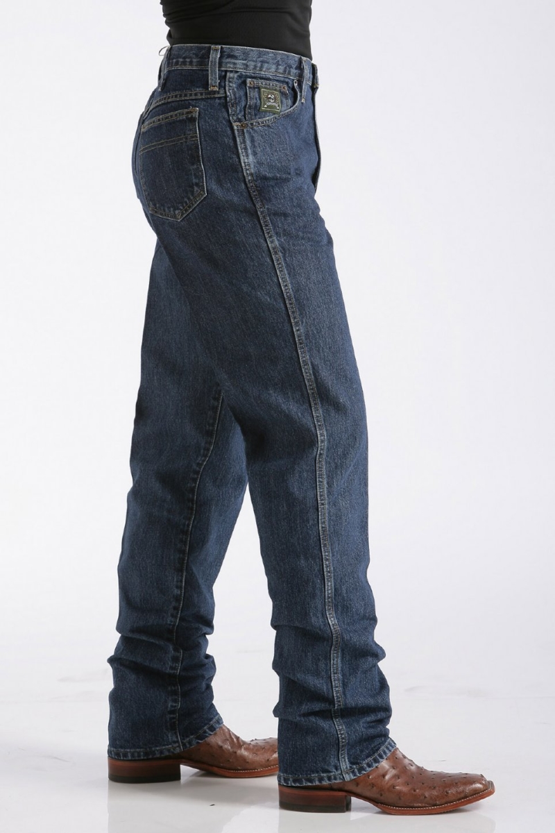 MENS Cinch RELAXED FIT GREEN LABEL - DARK STONEWASH Side view