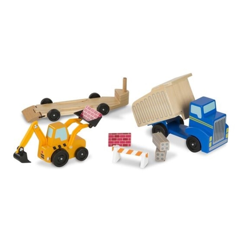 Melissa & Doug classic toy dump truck & loader play set