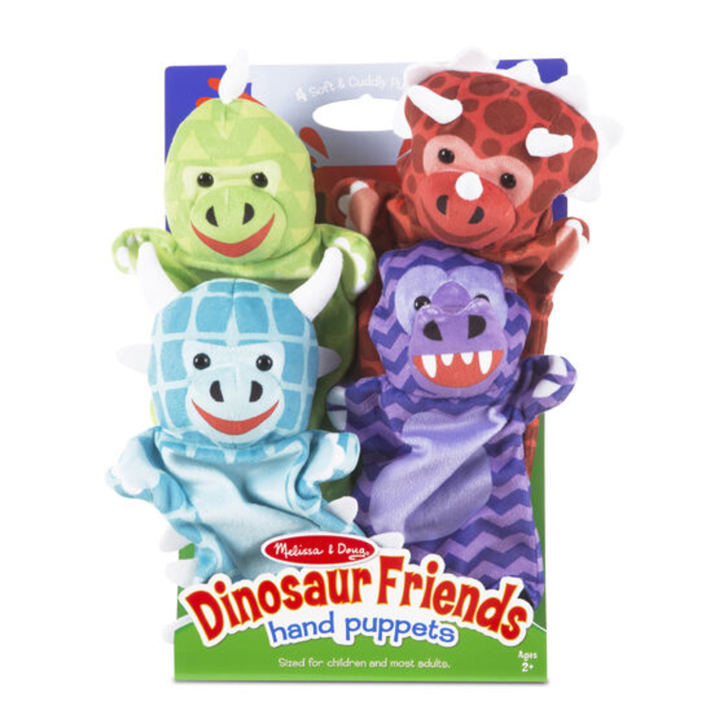 Melissa & Doug dinosaur friends hand puppets come with 4 hand puppets